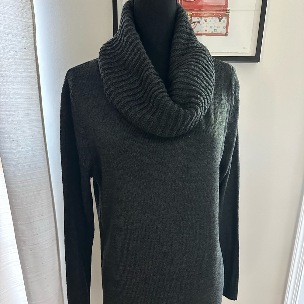 H&M Sweater Dress, size M, color dark gray. Very soft fabric.